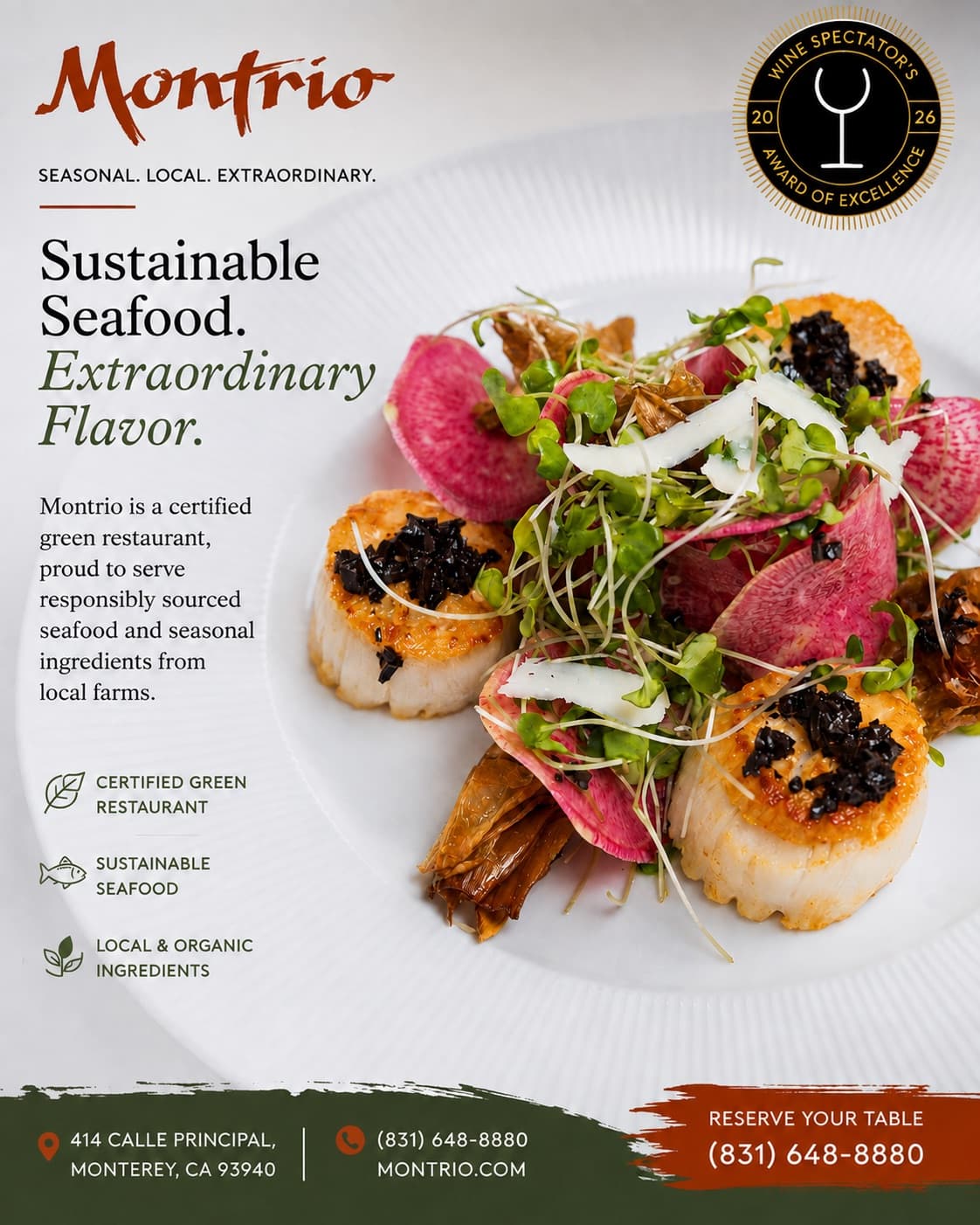 Sustainable Seafood in Monterey: How Montrio Chooses the Catch of the Day