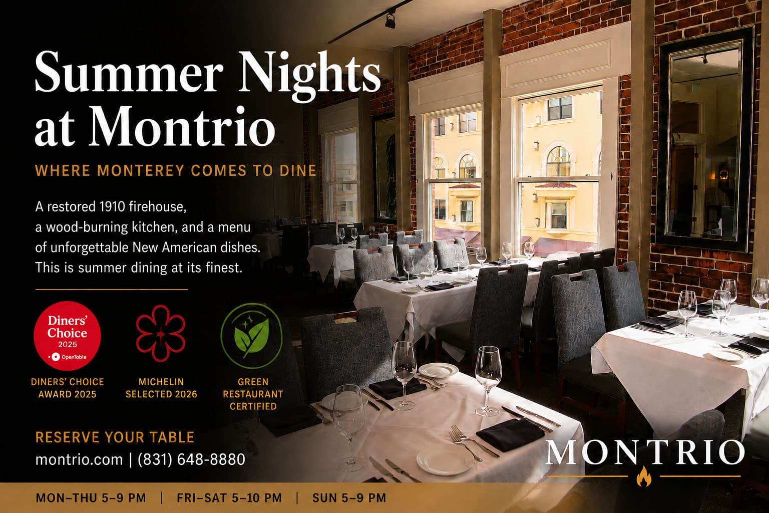 Summer Nights at Montrio — Where Monterey Comes to Dine