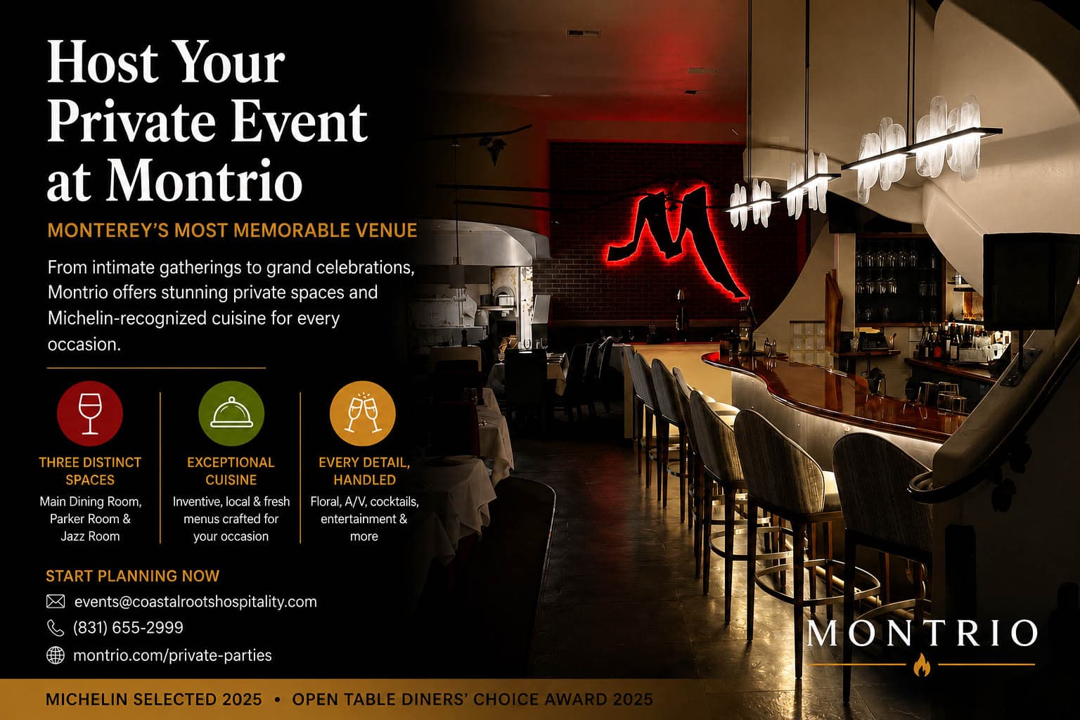 Host Your Private Event at Montrio: Monterey's Most Memorable Venue