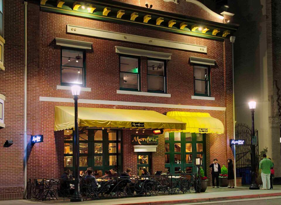 Exterior view of Montrio at night