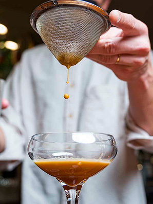 bartender mixing drink