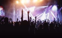 People enjoying live music